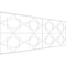 Ekena Millwork Set of Four Panels for 94 1/2"W x 36 1/4"H Gypsum Fretwork Wainscot Wall Paneling WPKP18X01X47GYP - alternate 1